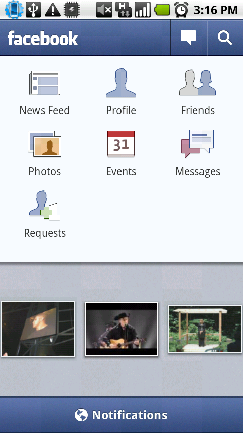 The new Facebook 1.3 app