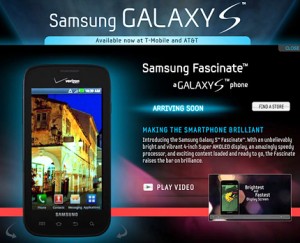 Samsung Fascinate No Longer "Coming Soon" to Big Red